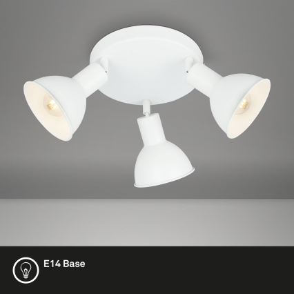 Briloner 2674-036 - Φωτιστικό σποτ RETRO 3xE14/25W/230V λευκό