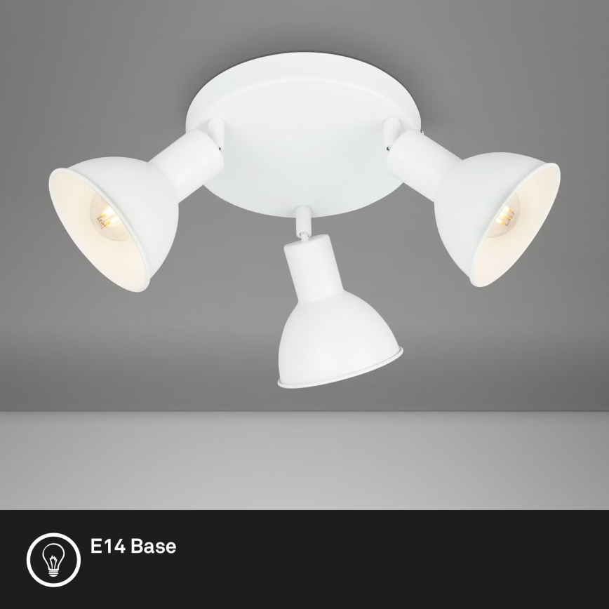 Briloner 2674-036 - Φωτιστικό σποτ RETRO 3xE14/25W/230V λευκό