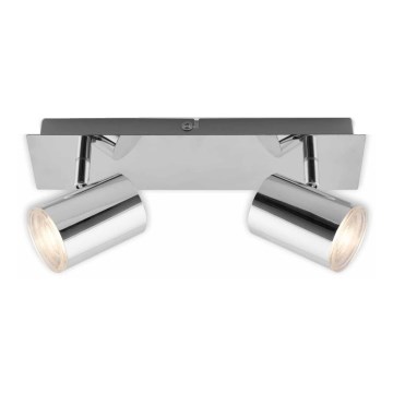 Briloner 2731-028 - Φωτιστικό σποτ μπάνιου BANYO 2xGU10/5W/230V IP44 γυαλιστερό χρώμιο