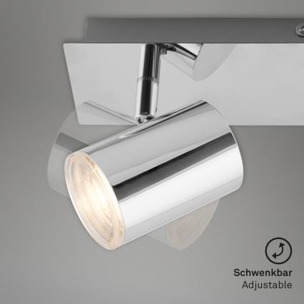 Briloner 2731-028 - Φωτιστικό σποτ μπάνιου BANYO 2xGU10/5W/230V IP44 γυαλιστερό χρώμιο