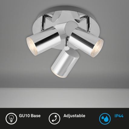 Briloner 2731-038 - Φωτιστικό σποτ CUP 3xGU10/5W/230V γυαλιστερό χρώμιο