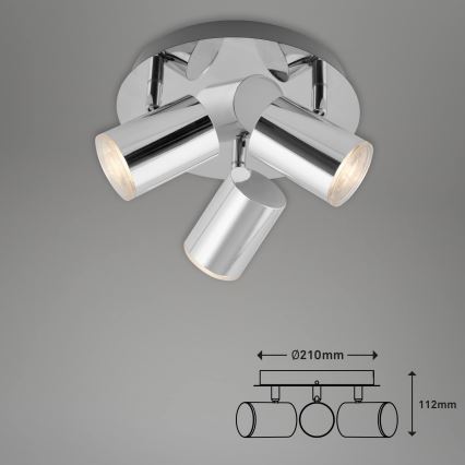 Briloner 2731-038 - Φωτιστικό σποτ CUP 3xGU10/5W/230V γυαλιστερό χρώμιο