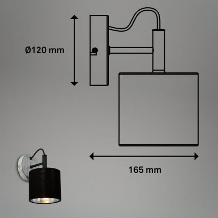 Briloner 2737-014 - Φωτιστικό τοίχου SILVER CRAFTED 1xE14/25W/230V