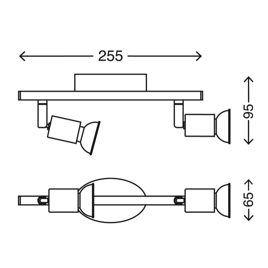 Briloner 2767-026 - LED Σποτ 2xGU10/6W/230V λευκό
