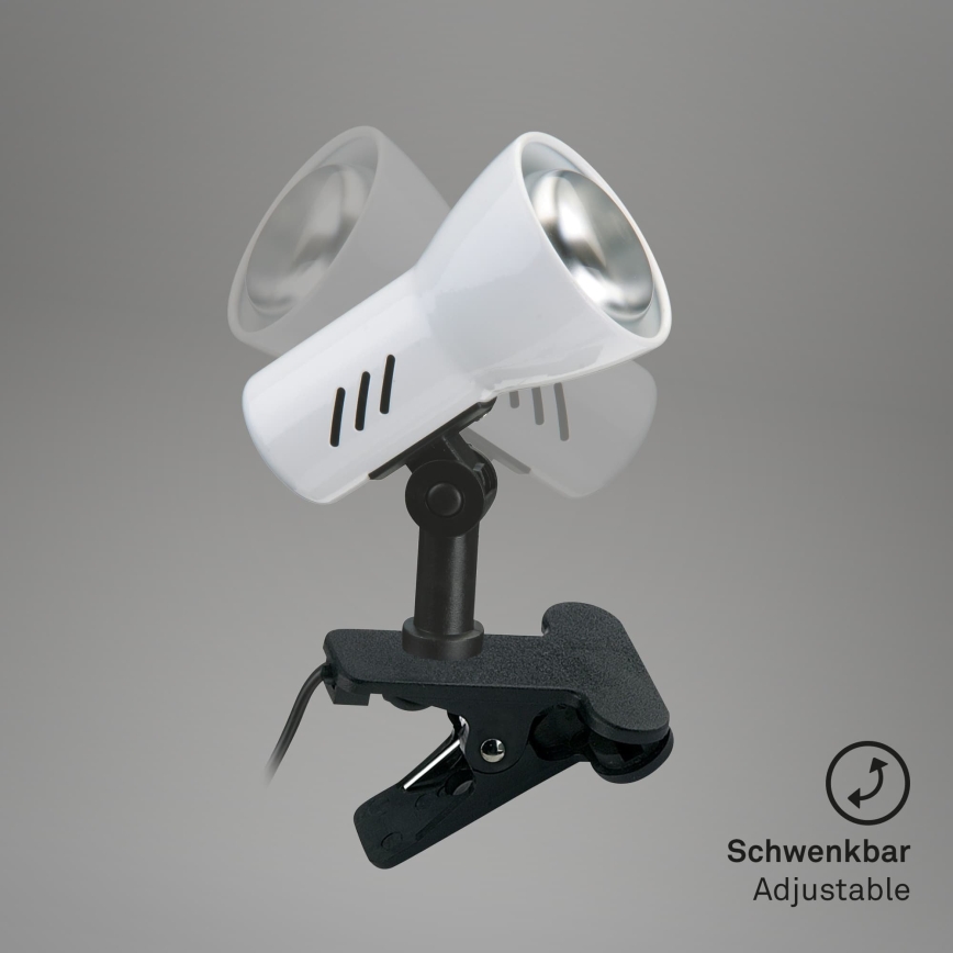 Briloner 2794/016P - Φωτιστικό με κλιπ 1xE14/40W/230V μαύρο/λευκό