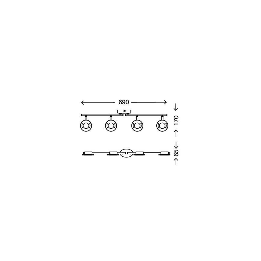 Briloner 2798-042 - Φως σποτ LED STONE 4xLED/4,5W/230V