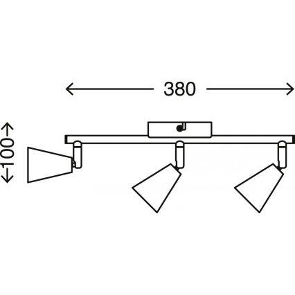 Briloner 2849-037 - LED Σποτ GOLD BASIC 3xGU10/5W/230V