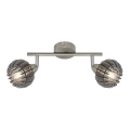 Briloner 2852- 026 - Φωτιστικό σποτ RETRO 2xE14/5,5W/230V καουτσουκόδεντρο