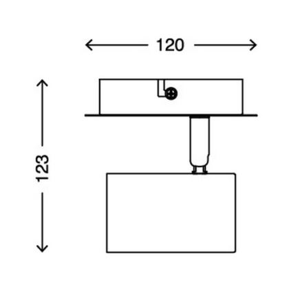 Briloner 2857-016 - Φωτιστικό σποτ τοίχου  SPOT 1xGU10/40W/230V λευκό