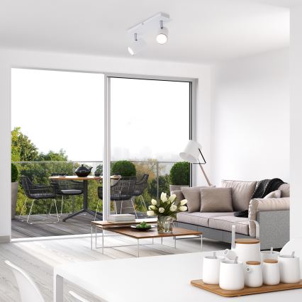 Briloner 2857-026 - Φωτιστικό σποτ SPOT 2xGU10/40W/230V λευκό