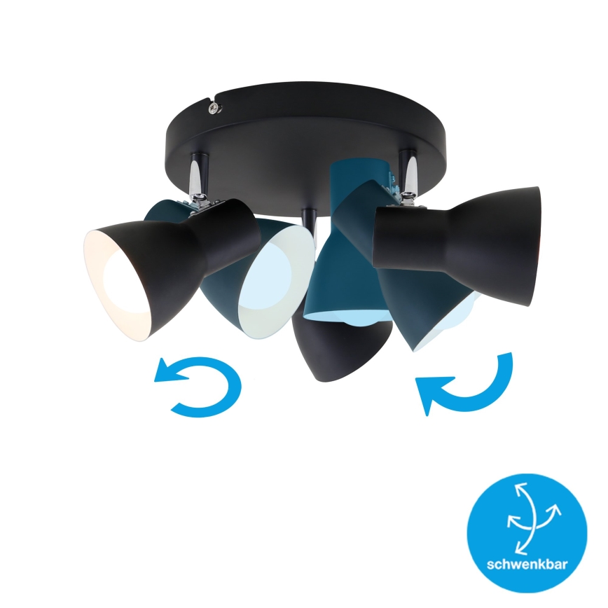 Briloner 2860-035 - Φωτιστικό σποτ CUP 3xE14/25W/230V μαύρο