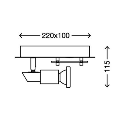 Briloner 2879-022 - LED οροφιαίο φωτιστικό COMBINATA 1xGU10/3W + LED/5W/230V