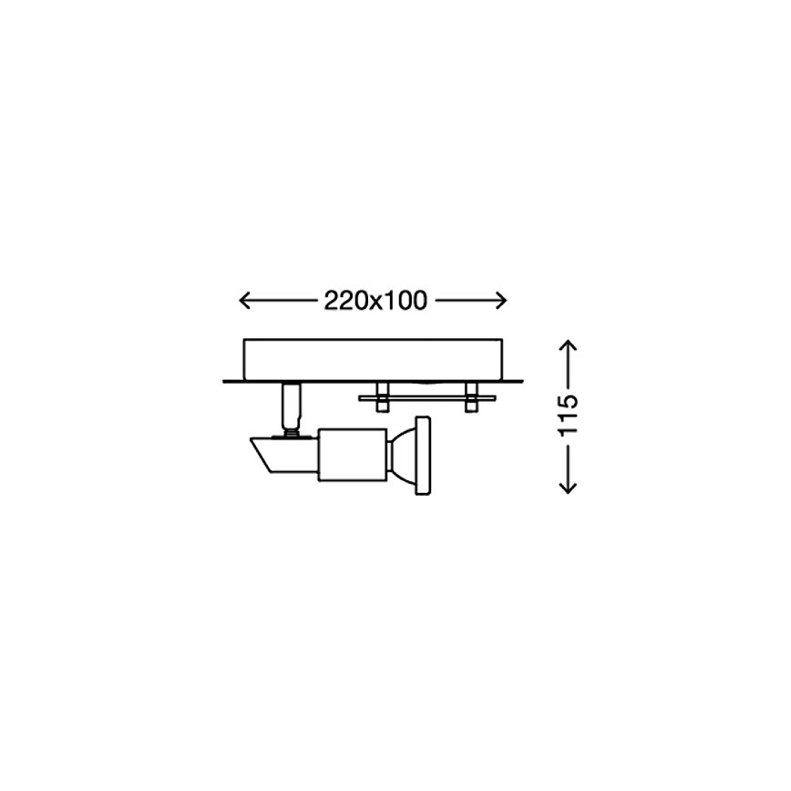 Briloner 2879-022 - Φως οροφής LED COMBINATA 1xGU10/3W + LED/5W/230V