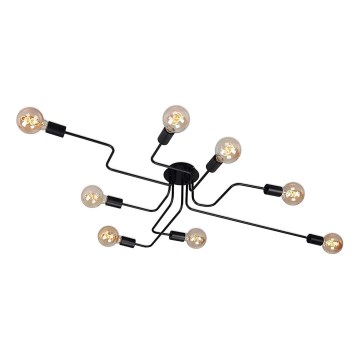 Briloner 2888-085 - Πλαφονιέρα οροφής FARETTO 8xE27/60W/230V μαύρο