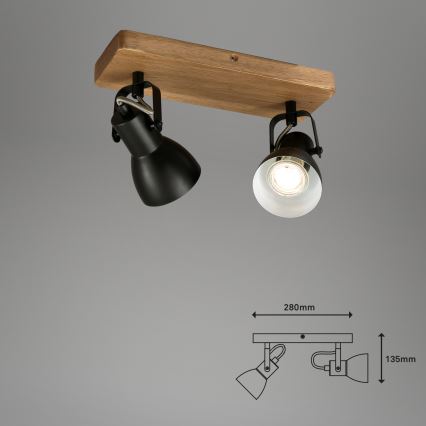 Briloner 2902-025 - Φωτιστικό σποτ SPOT 2xGU10/35W/230V