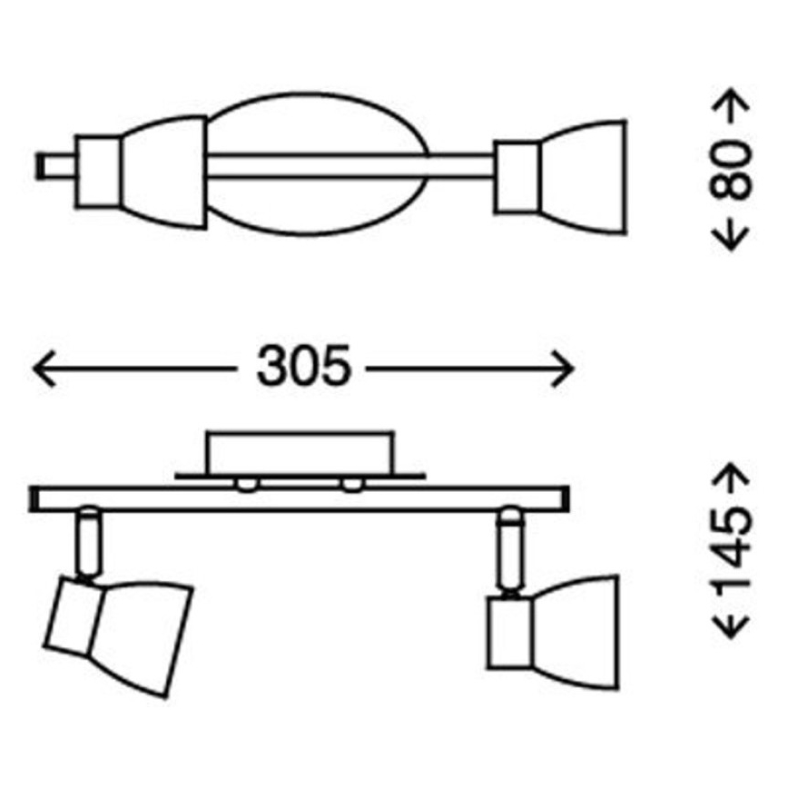 Briloner 2914-022 - LED Σποτ 2xGU10/3W/230V 3000K