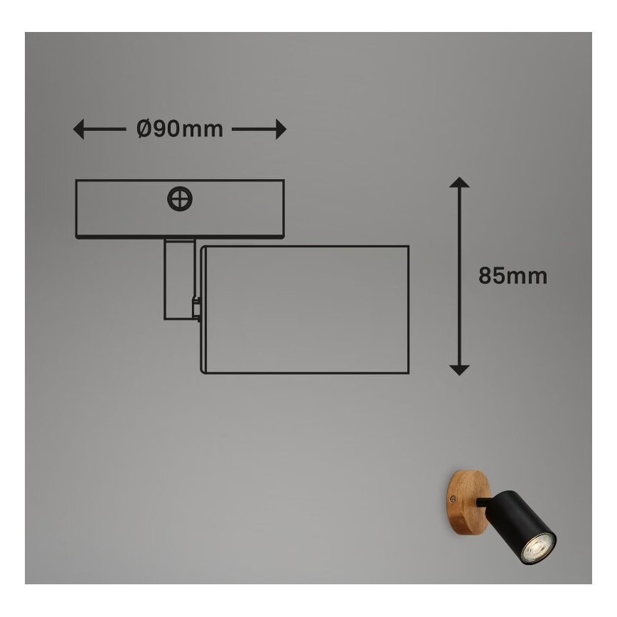 Briloner 2922-015 - Προβολέας τοίχου SPOT 1xGU10/9W/230V