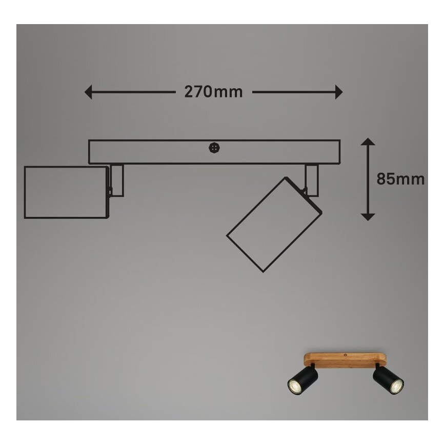 Briloner 2922-025 - Φωτιστικό σποτ SPOT 2xGU10/9W/230V