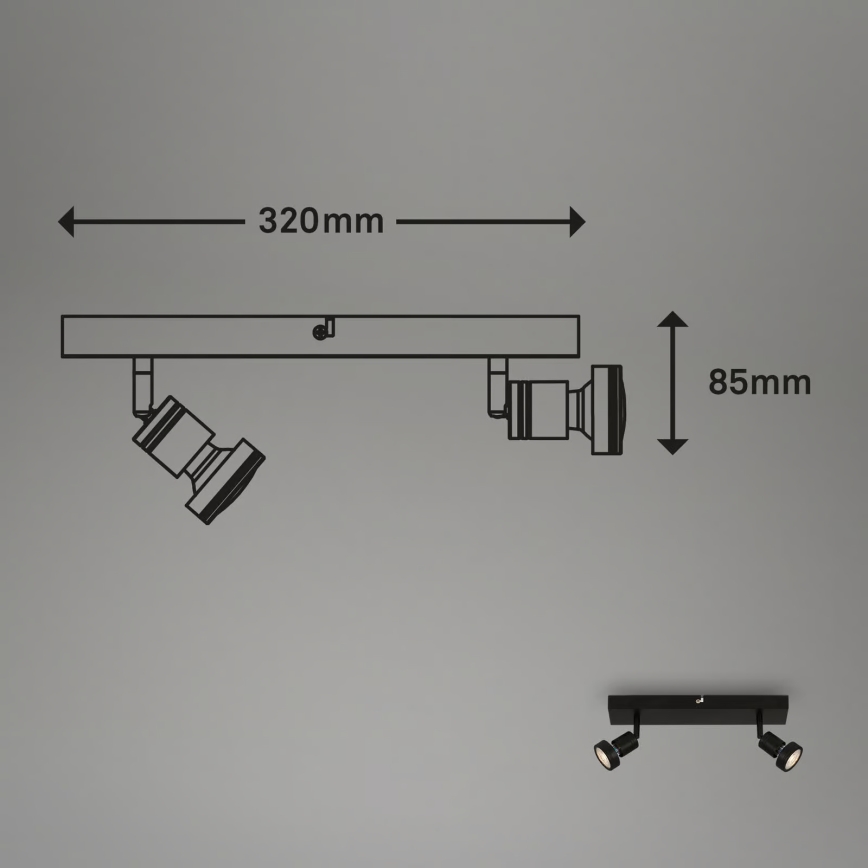 Briloner 2926-025 - LED σποτ 2xGU10/4,9W/230V