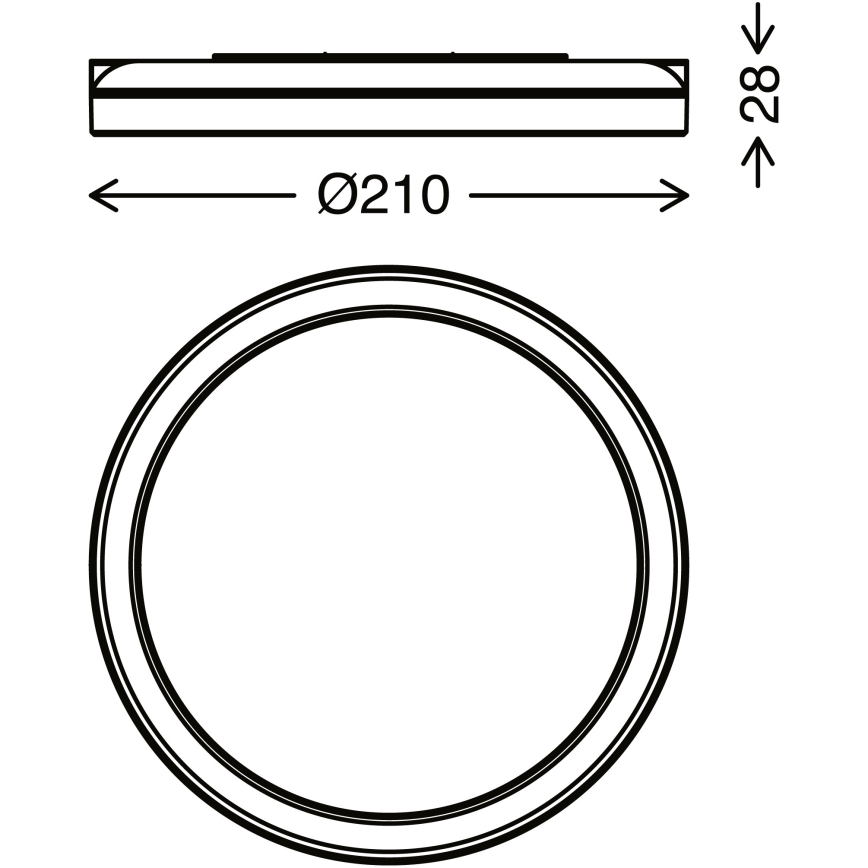 Briloner 3008-015 - Φωτιστικό οροφής LED LED/8W/230V διάμετρος 21 cm μαύρο IP44