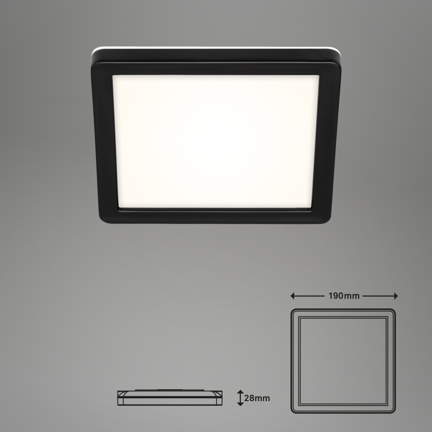 Briloner 3010-015 - Φωτιστικό οροφής LED LED/8W/230V 19x19 cm μαύρο IP44