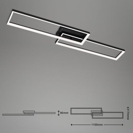 Briloner 3013-015 - Πλαφονιέρα οροφής ντιμαριζόμενη LED FRAME LED/40W/230V 2700-6500K + τηλεχειριστήριο