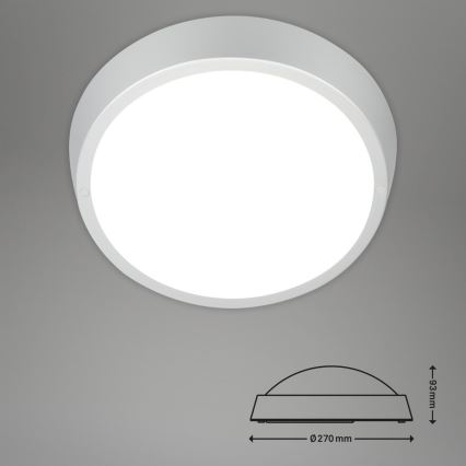 Briloner 3018-014 - Φωτιστικό οροφής μπάνιου LED HAGEN LED/24W/230V IP44 λευκό