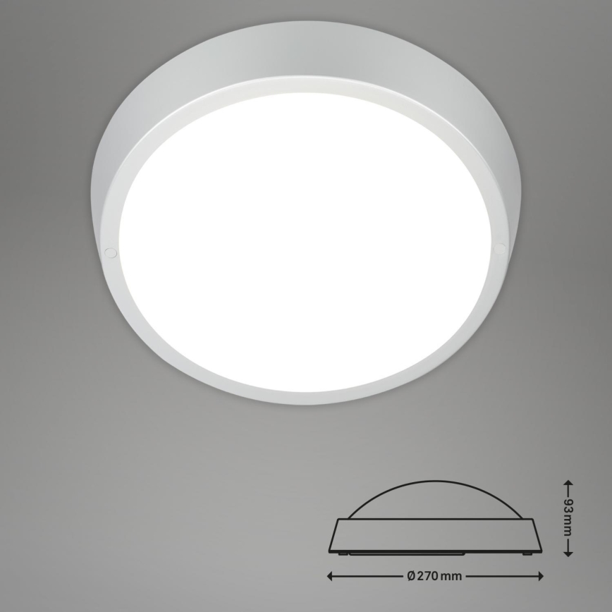 Briloner 3018-014 - Φωτιστικό οροφής μπάνιου LED HAGEN LED/24W/230V IP44 λευκό