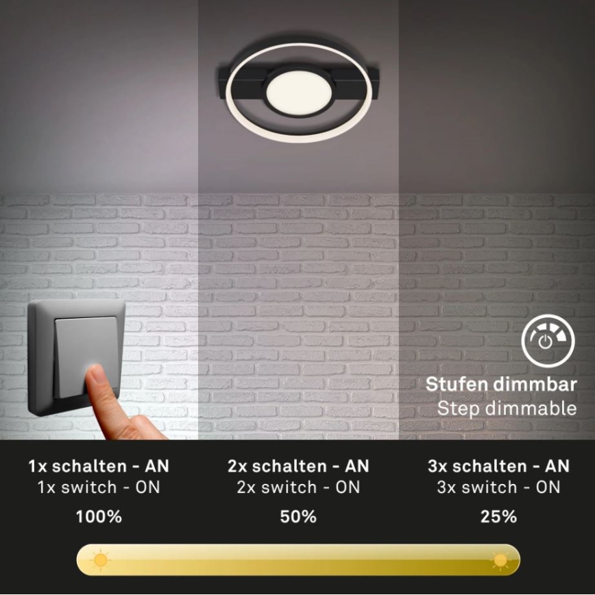 Briloner 3026-015 - LED Dimmable φωτιστικό οροφής FRAME LED/33W/230V