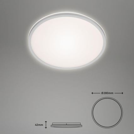 Briloner 3046-014 - Φωτιστικό οροφής LED LED/15W/230V 4000K διάμετρος 28 cm ασημί