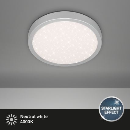 Briloner 3048-014 - Φωτιστικό οροφής LED RUNA LED/18W/230V ασημί