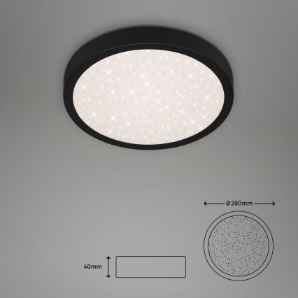 Briloner 3048-015 - Φωτιστικό οροφής LED RUNA LED/18W/230V μαύρο