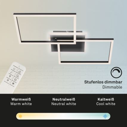 Briloner 3049-015 - LED Dimmable φωτιστικό οροφής FRAME LED/40W/230V + τηλεχειριστήριο