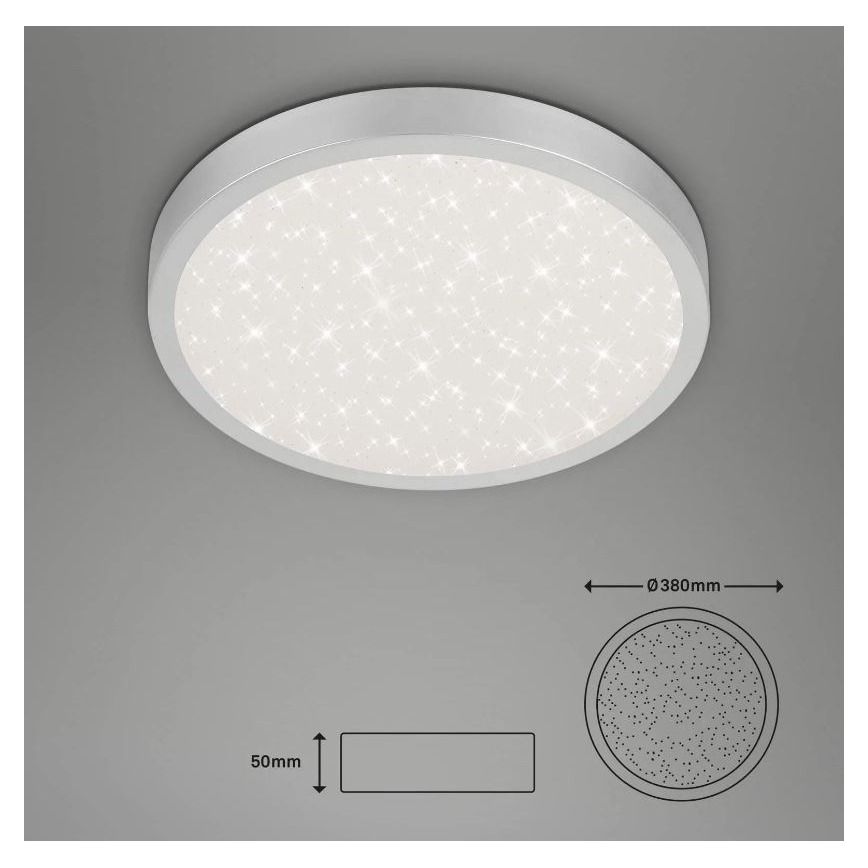 Briloner 3071-014 - Φωτιστικό οροφής LED RUNA LED/24W/230V ασήμι