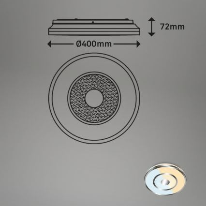 Briloner 3083-018 - Φωτιστικό οροφής μπάνιου dimming LED COOL&COSY LED/24W/230V IP44