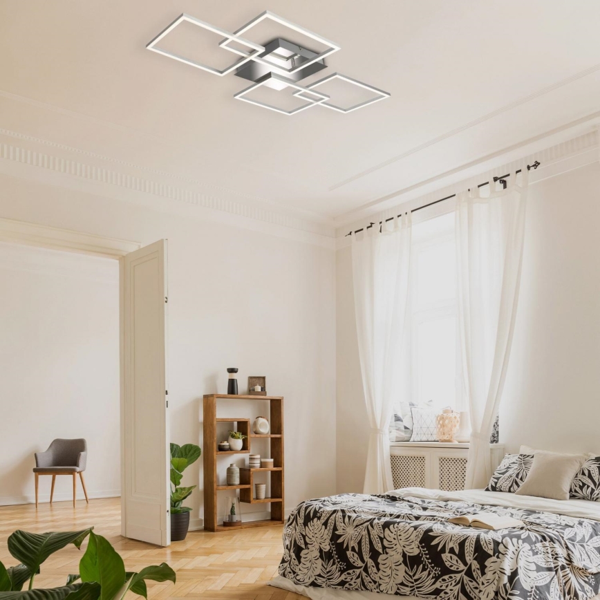 Briloner 3091-018 - LED Dimmable φωτιστικό οροφής FRAME LED/30W/230V γυαλιστερό χρώμιο