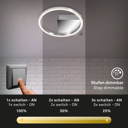 Briloner 3106-018 - LED Dimmable φωτιστικό οροφής FRAMES LED/7,5W/230V