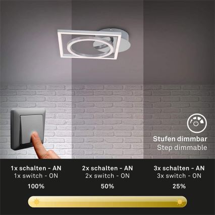 Briloner 3114-018 - LED Dimmable φωτιστικό οροφής FRAME LED/19,6W/230V 3000K