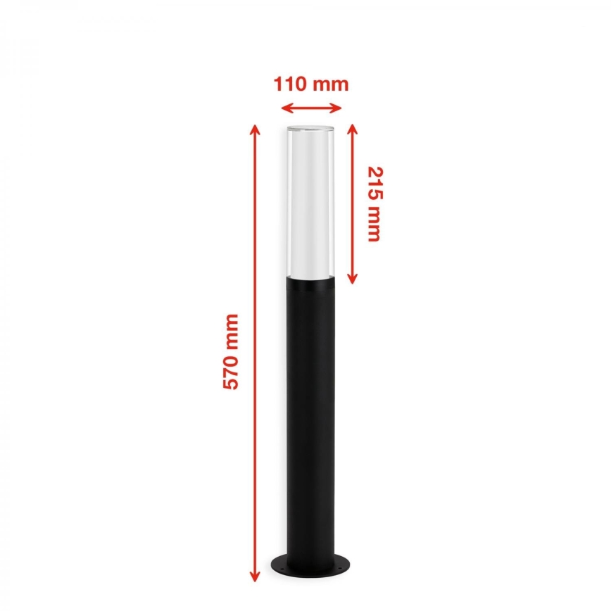 Briloner 311405TF - Φωτιστικό LED εξωτερικού χώρου LED/8W/230V IP44 4000K 57 cm μαύρο