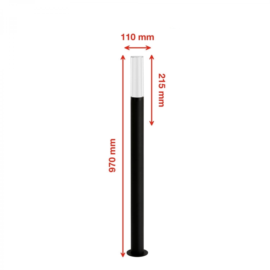 Briloner 311505TF - Φωτιστικό LED εξωτερικού χώρου LED/8W/230V IP44 4000K 97 cm μαύρο