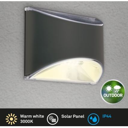 Briloner 3133015 - Ηλιακό φωτιστικό τοίχου LED LED/2W/3,7V IP44 3000K