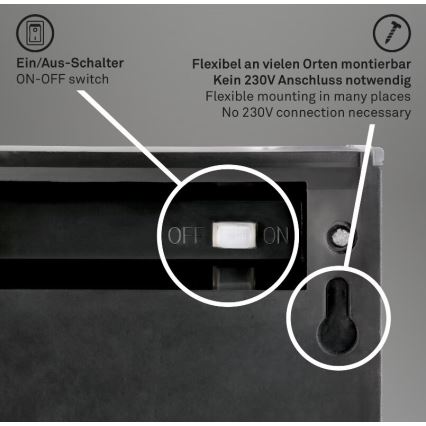 Briloner 3133015 - Ηλιακό φωτιστικό τοίχου LED LED/2W/3,7V IP44 3000K