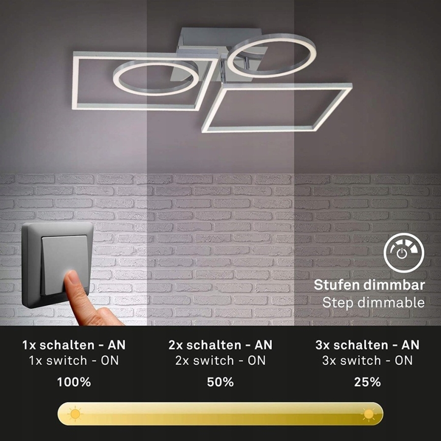 Briloner 3135-018 - LED Dimmable φωτιστικό οροφής FRAME LED/43,8W/230V 3000K