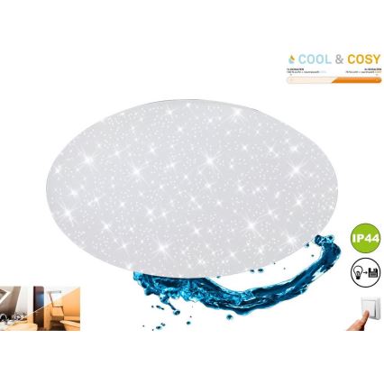 Briloner 3138-016 - Φωτιστικό οροφής μπάνιου dimming LED COOL&COSY LED/18W/230V 2700/4000K IP44