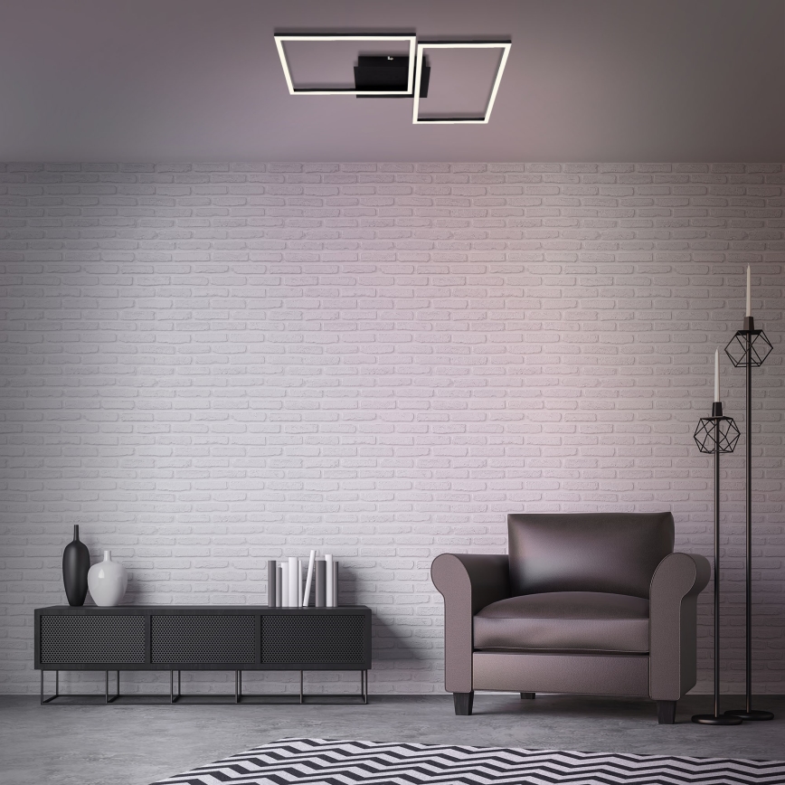 Briloner 3149-018 - LED Dimmable πλαφονιέρα οροφής FRAME 2xLED/15W/230V + τηλεχειριστήριο