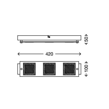 Briloner 3153-038 - Φως οροφής LED PLAZA 3xLED/5W/230V