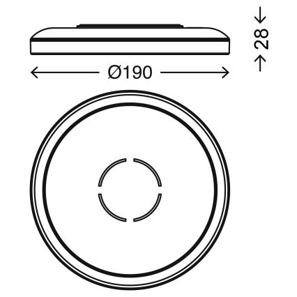 Briloner 3175-015 - Φωτιστικό οροφής LED FREE LED/12W/230V d. 19 cm