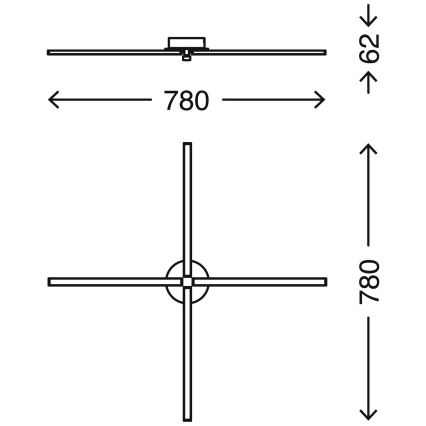 Briloner 3181-049 - LED Πλαφονιέρα οροφής GO 4xLED/5W/230V