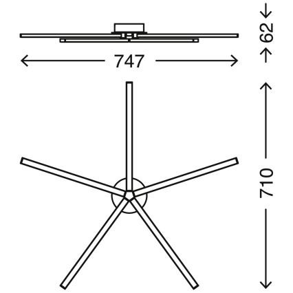 Briloner 3181-059 - LED Πλαφονιέρα οροφής GO 5xLED/4,8W/230V