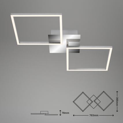 Briloner 3182-018 - LED Dimmable φωτιστικό οροφής FRAME 2xLED/15,5W/230V